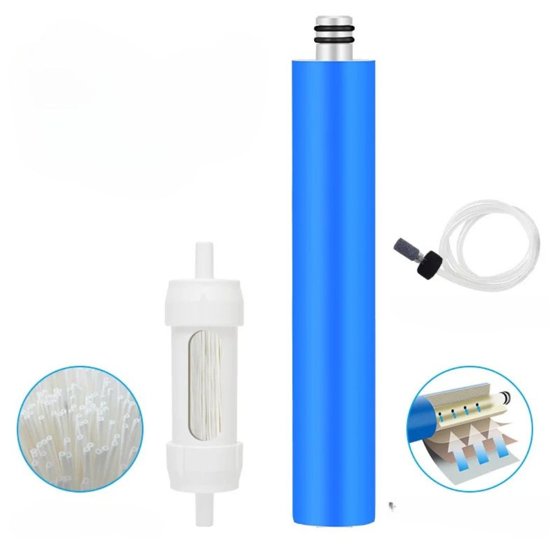 Kompakter Outdoor-RO-Wasserfilter mit Handpumpe – Komplett-Set für Camping, Wandern & Notfälle