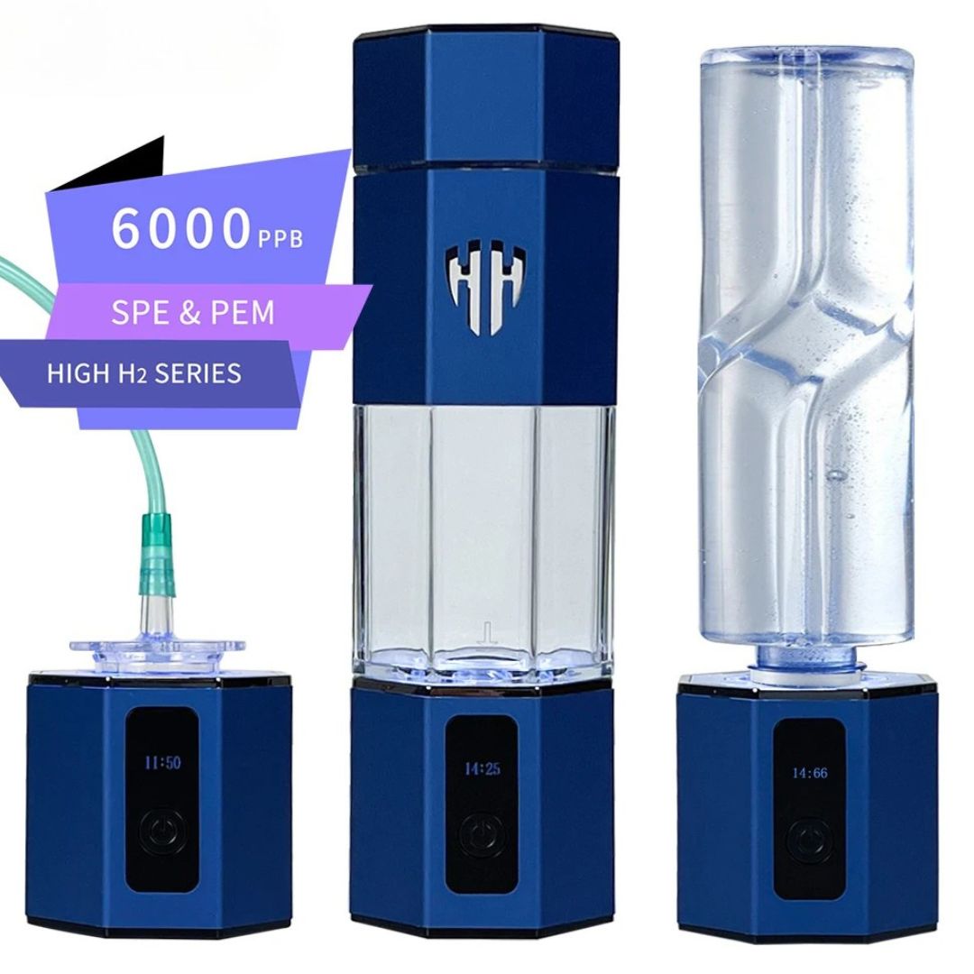 BlueVida Wasserstoff-Wasser-Generator 7. Generation 210 ml SPE/PEM USB Inhalations-Set 3-in-1 Nutzung