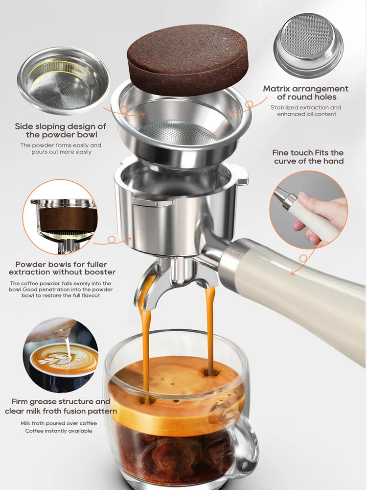 HiBREW H10A Espressomaschine – Barista-Genuss in leuchtendem Gelb