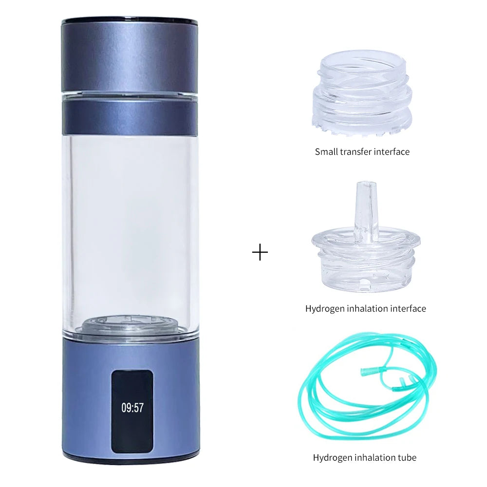BlueVida Max – Tragbare Wasserstoffflasche mit bis zu 4500 ppb H₂, DuPont™ N117, SPE/PEM-Technologie & Inhalationsset