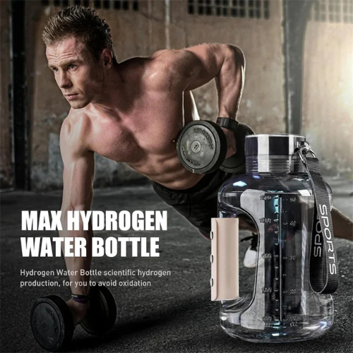 1,5 L Wasserstoff-Wasserflasche – Tragbare H₂-Sportflasche mit Generator Molekular wasserstoffreich USB-aufladbar Fitness & Outdoor BPA-frei
