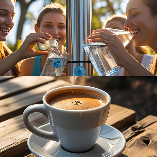 Outdoor: Wasser & Espresso