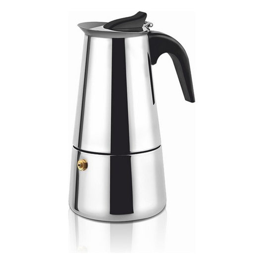 Italienische Kaffeekanne Haeger Moka Edelstahl 18/10