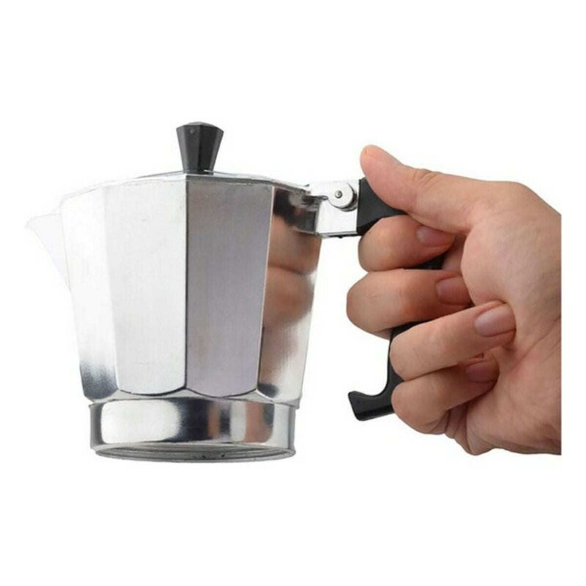 Italienische Kaffeekanne Haeger Moka Aluminium