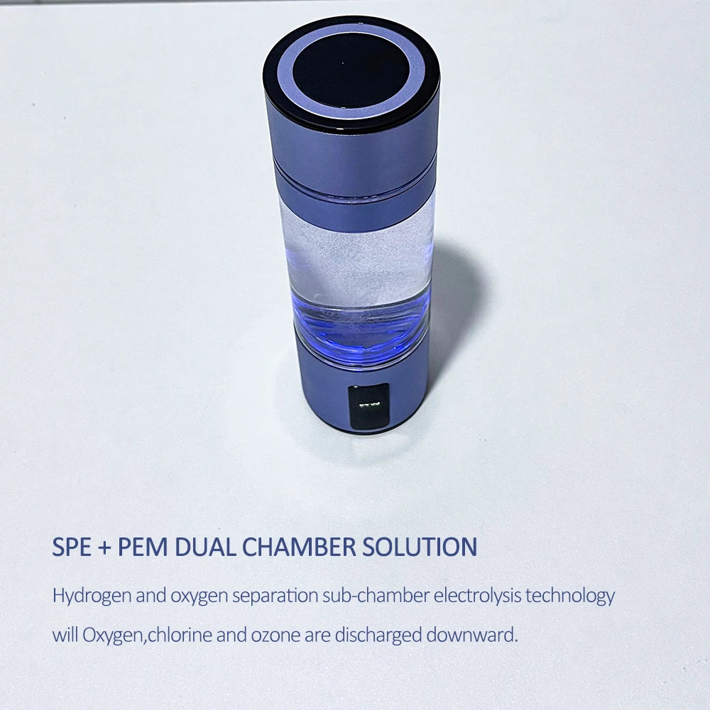 BlueVida Max – Tragbare Wasserstoffflasche mit bis zu 4500 ppb H₂, DuPont™ N117, SPE/PEM-Technologie & Inhalationsset
