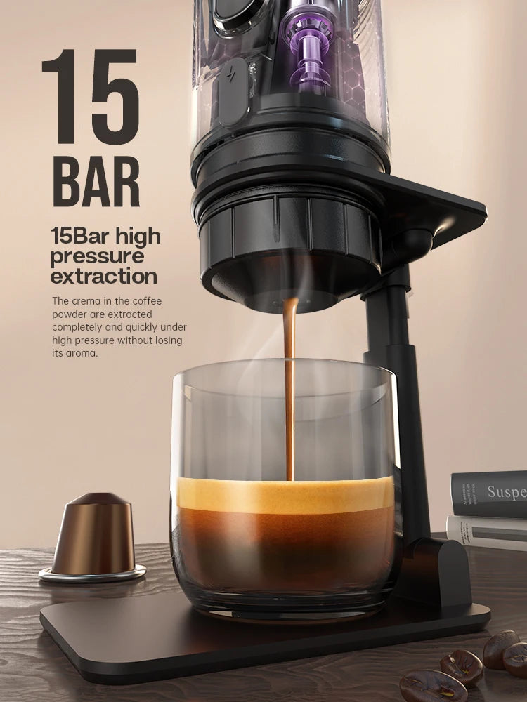 HiBREW H4A Portable Espresso-Maschine – 3-in-1 für Auto & Zuhause