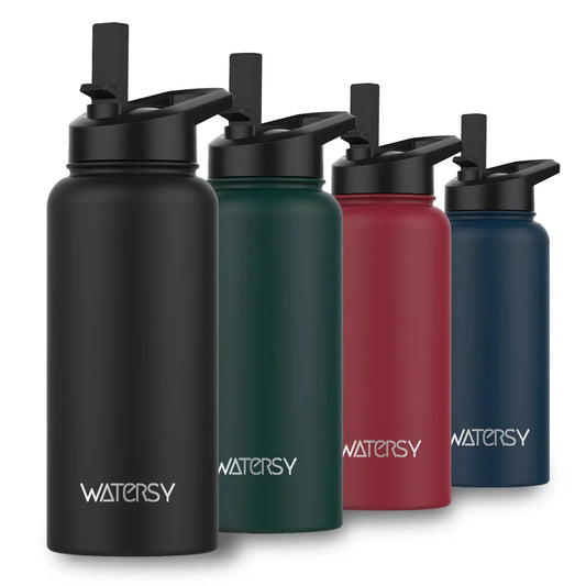 900 ml Edelstahl Thermoflasche mit Henkel – Wasserflasche für Büro, Zuhause, Outdoor & Sport
