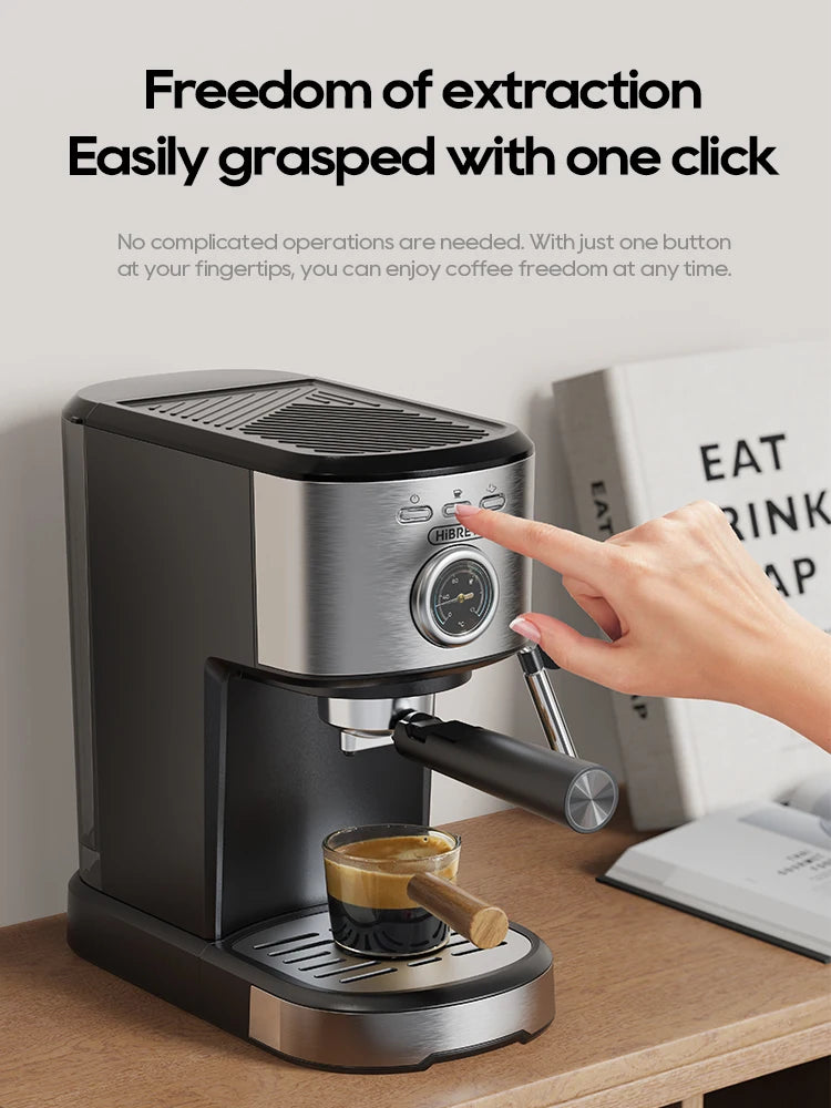 HiBREW H5A – Kompakte 20 Bar Espressomaschine mit Temperaturanzeige