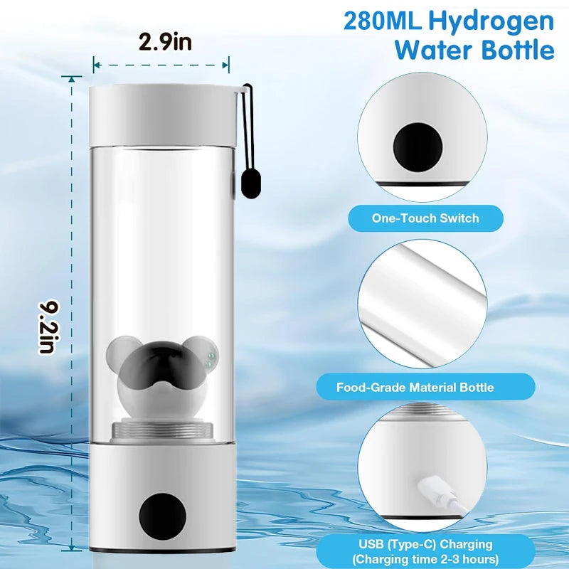 Tragbare Wasserstoff-Wasserflasche U21 (280 ml)