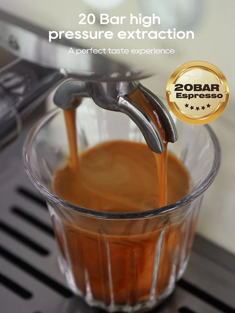 HiBREW H10A Espressomaschine – Barista-Genuss in leuchtendem Gelb