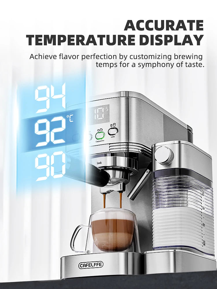 Cafelffe 3in1 Espressomaschine CM1638 – Espresso, Cappuccino & Latte wie vom Barista