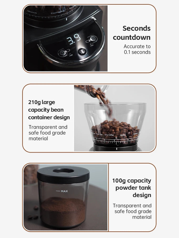 HiBREW G3 Elektrische Kaffeemühle – Präzises Mahlen für Espresso &amp; Filterkaffee