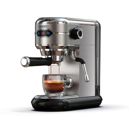 HiBREW H11 – Kompakte 20 Bar Espressomaschine aus Edelstahl – für ESE Pads & Kaffeepulver