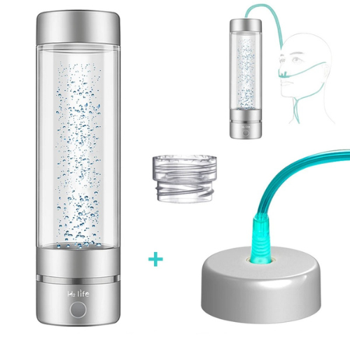 H2Life Wasserstoff-Wasser-Generator Flasche | 3700 ppb | DuPont SPE/PEM Dual-Kammer-Technologie | H₂ Ionisierer | Elektrolysebecher | Tragbar & Selbstreinigend