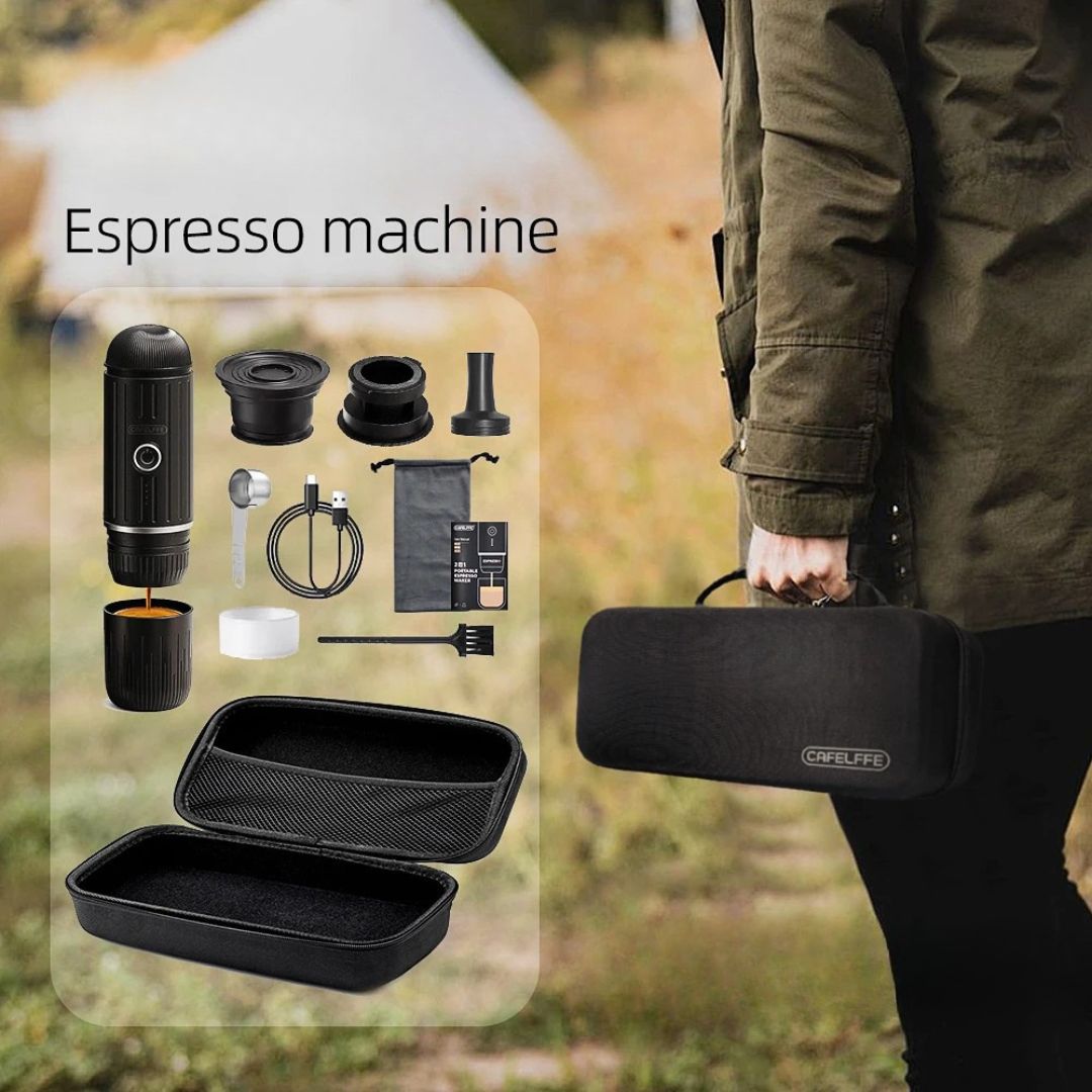 Cafelffe ME2218 – Tragbare Espressomaschine mit 19 Bar Druck & Akku-Betrieb
