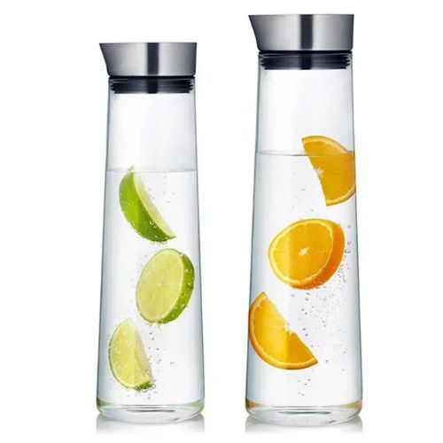 1,5 L Glaskaraffe mit Deckel für den Kühlschrank – Hitzebeständig für Wasser, Eistee, Kaffee, Saft & selbstgemachte Getränke