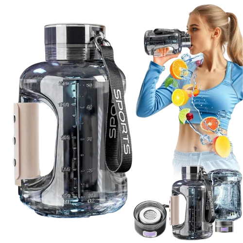 1,5 L Wasserstoff-Wasserflasche – Tragbare H₂-Sportflasche mit Generator Molekular wasserstoffreich USB-aufladbar Fitness & Outdoor BPA-frei